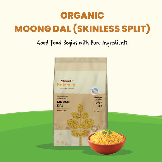 Organic Moong Dal Skinless 2 Kg : A Pure and Nutritious Protein Powerhouse | Certified Organic