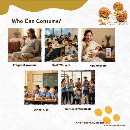 Rajamudi Dink Nutribites 500 gms | Dry Fruits & Seeds Ladoo | No Flavours added|No Preservatives|No Sugar | Contains Pumpkin Seeds, Pistachio, Nutmeg, Walnut, Dates | Nutritional Powerhouse